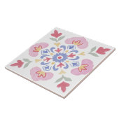 Carreau Aquarelle de jardin folklorique (Côté)