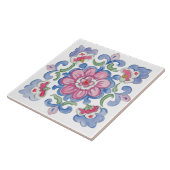 Carreau Aquarelle de jardin folklorique (Côté)