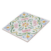 Carreau Aquarelle de jardin folklorique (Côté)