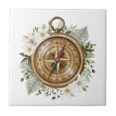 Carreau Aquarelle de la boussole (Devant)