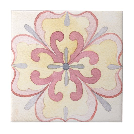Carreau Aquarelle de Majolica (Devant)