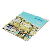 Carreau Aquarelle de Mevagissey les Cornouailles (Côté)