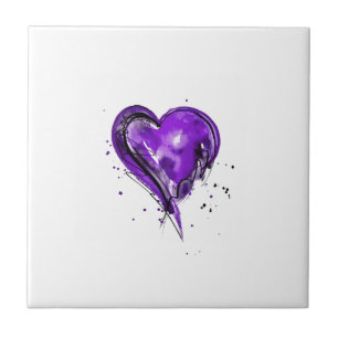 Carreau Aquarelle de Purple Heart