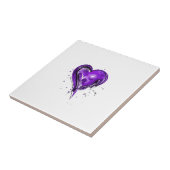 Carreau Aquarelle de Purple Heart (Côté)