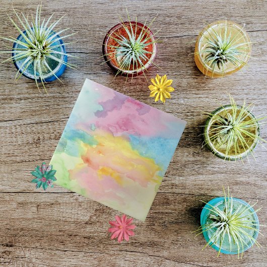 Carreau Aquarelle de teinture multicolore teinture moderne