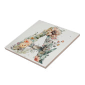Carreau Aquarelle décorative Art Floral A Lettre (Côté)