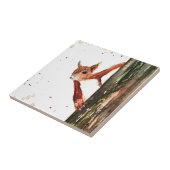 Carreau Aquarelle d'écureuil rouge Animaux sauvages (Côté)
