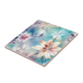 Carreau Aquarelle des fleurs éthérées (Côté)