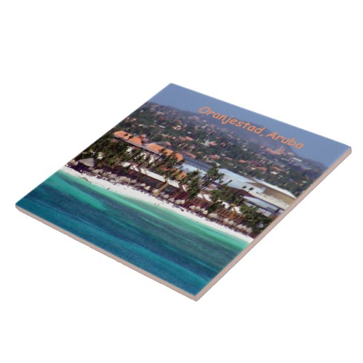 Carreau Aquarelle d'Oranjestad, Aruba (Côté)