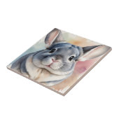 Carreau Aquarelle douce Chinchilla Portrait (Côté)