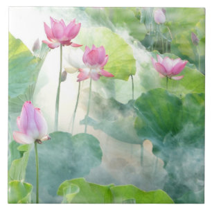 Carreau Aquarelle du jardin de fleurs