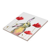 Carreau Aquarelle du lièvre Forêt de lapins lapins (Côté)