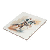 Carreau Aquarelle Dusty Western "Bucking Bronco" (Côté)