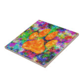 Carreau Aquarelle Empreinte de patte de chien (Côté)