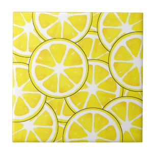 Carreau Aquarelle et tranches de citron en stylet