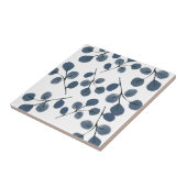 Carreau Aquarelle Eucalyptus Bleu Botanique Main peinte (Côté)