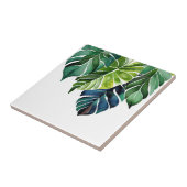 Carreau Aquarelle Feuilles tropicaux (Côté)
