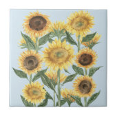 Carreau Aquarelle Fleur de tournesol jaune (Devant)