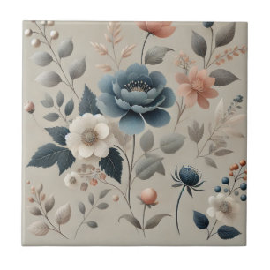 Carreau Aquarelle Floral Elégant Design Printemps