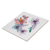 Carreau Aquarelle florale (Côté)