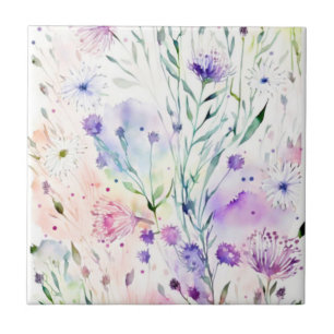 Carreau Aquarelle florale