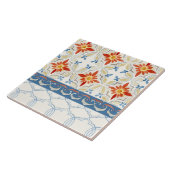 Carreau Aquarelle florale de motif de tuile de Quatrefoil (Côté)