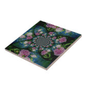 Carreau Aquarelle florale de pivoine rose blanc (Côté)