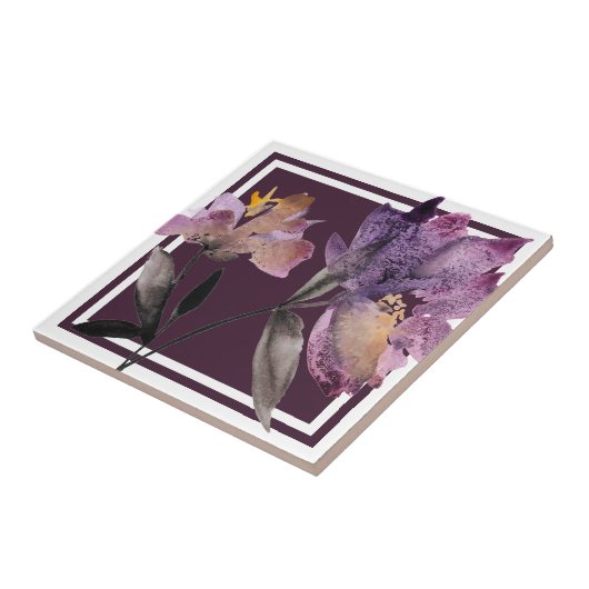 Carreau Aquarelle florale III (Côté)