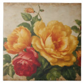 Carreau Aquarelle florale Vintage Collection populaire (Devant)