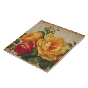 Carreau Aquarelle florale Vintage Collection populaire