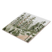 Carreau Aquarelle Forêt verte rustique (Côté)