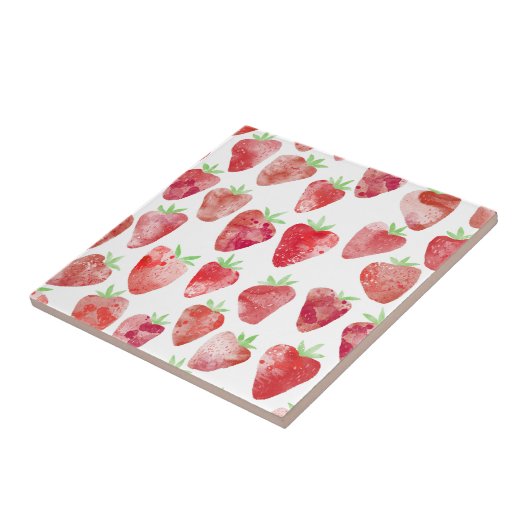 Carreau Aquarelle fraise (Côté)