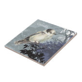 Carreau Aquarelle Gris, Gris ou Canada Jay National Bird (Côté)
