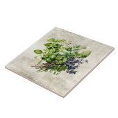 Carreau Aquarelle Herbes rustiques Faux Texture (Côté)