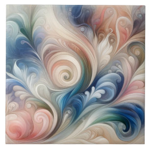 Carreau Aquarelle Imaginaire Floral Romantique Motif