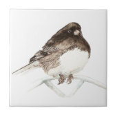 Carreau Aquarelle Junco Bird Art (Devant)