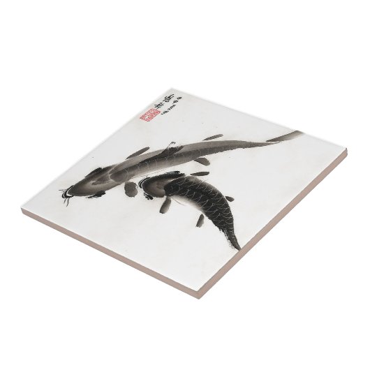 Carreau Aquarelle Koi Fish (Côté)