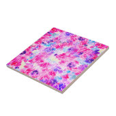 Carreau Aquarelle lilas turquoise rose néon moderne (Côté)