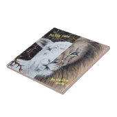 Carreau Aquarelle Lion et agneau personnalisable (Côté)