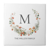 Carreau Aquarelle lunaire lunaire Florale Botanique (Devant)