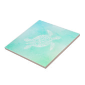 Carreau Aquarelle maritime de la côte de la tortue blanche (Côté)