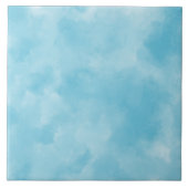 Carreau Aquarelle Moderne Bleue Côtière (Devant)