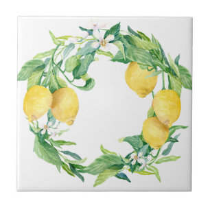Carreau Aquarelle moderne Citrus Citrus Citrus Verdure Wre