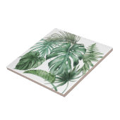 Carreau Aquarelle moderne Monstera Feuilles tropicaux (Côté)