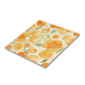 Carreau Aquarelle motif fleurs orange (Côté)