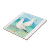 Carreau Aquarelle Mouettes Gull Beach Oiseaux Art (Côté)