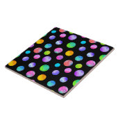 Carreau Aquarelle multicolore à pois (Côté)