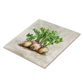 Carreau Aquarelle Navets Rústiques Faux Texture (Côté)