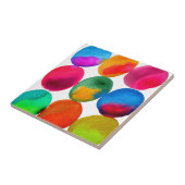 Carreau Aquarelle néon motif art abstrait couleur vive (Côté)