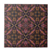 Carreau Aquarelle Noir Azulejo Tile espagnole (Devant)